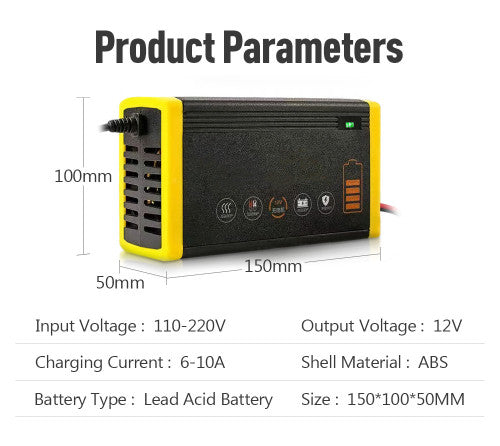 Car Battery Charger 12V 6A Intelligent Charging Repair Pulse Type