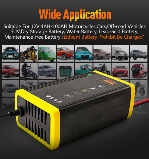 Car Battery Charger 12V 6A Intelligent Charging Repair Pulse Type