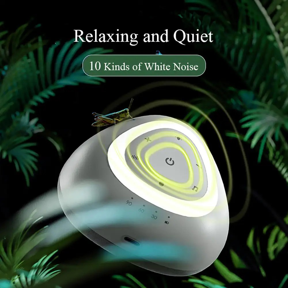 Bluetooth White Noise Machine with LED Night Light