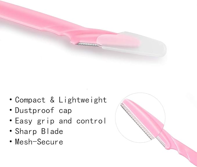 Eyebrow Razor, Facial Hair Remover and Dermaplaning Tool - 3 Pack Set