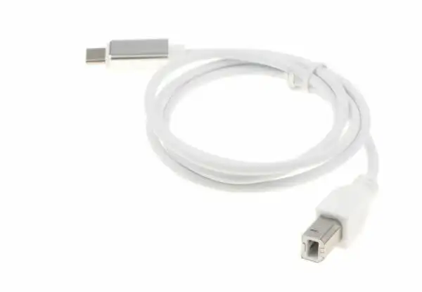 USB-B to USB-C Printer Cable - 1m High-Speed Data Transfer