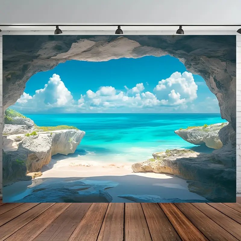 Large 1pc Ocean Beach Seascape Wall Mural Tapestry