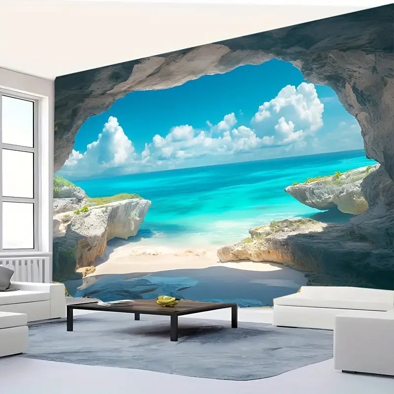 Large 1pc Ocean Beach Seascape Wall Mural Tapestry