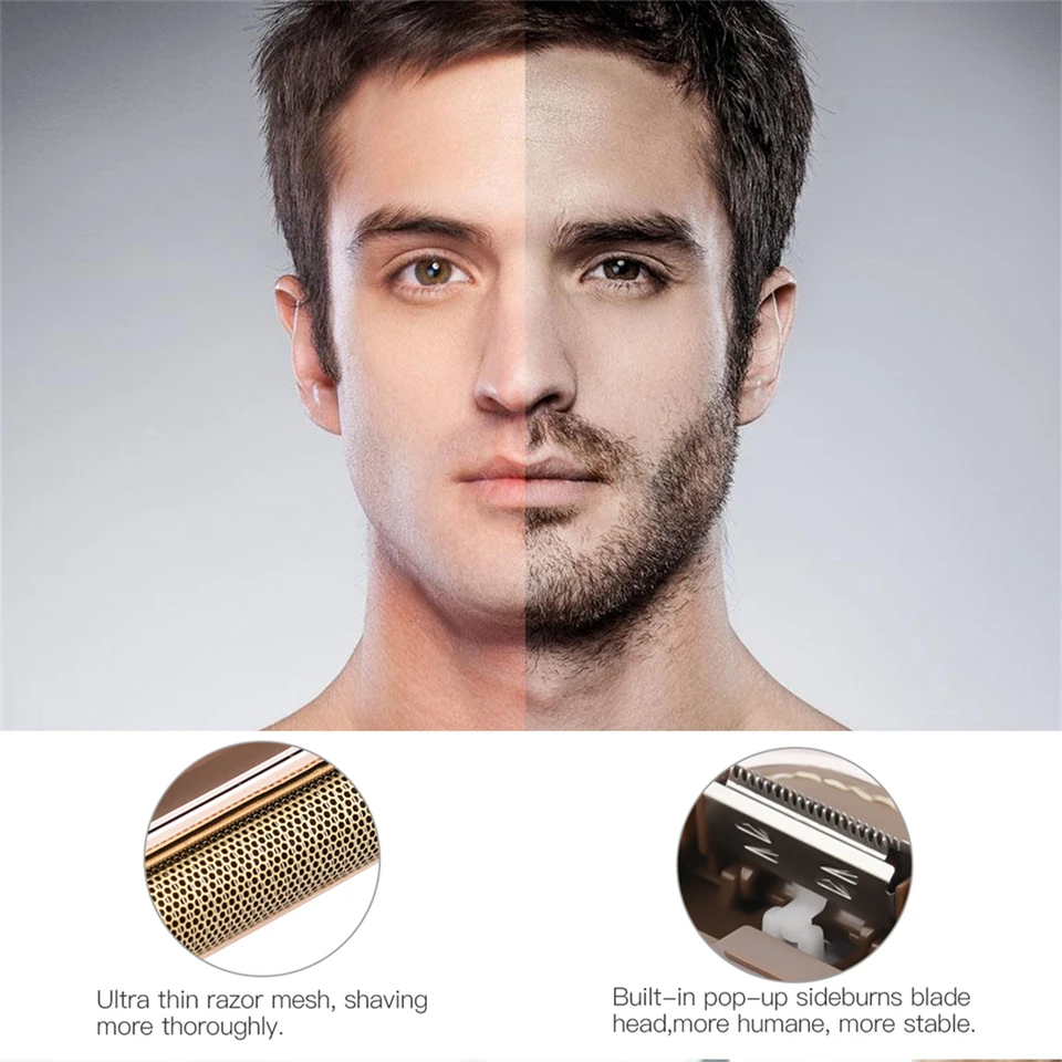 Rechargeable 2-in-1 Cordless Men's Electric Shaver