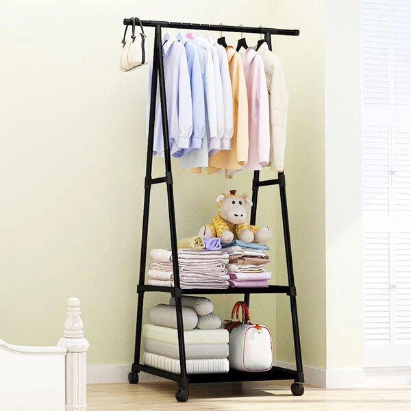 Triangular Clothing Rail and Shoe Rack