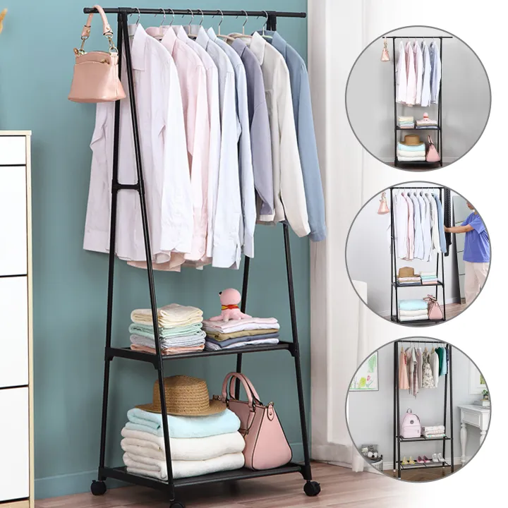 Triangular Clothing Rail and Shoe Rack