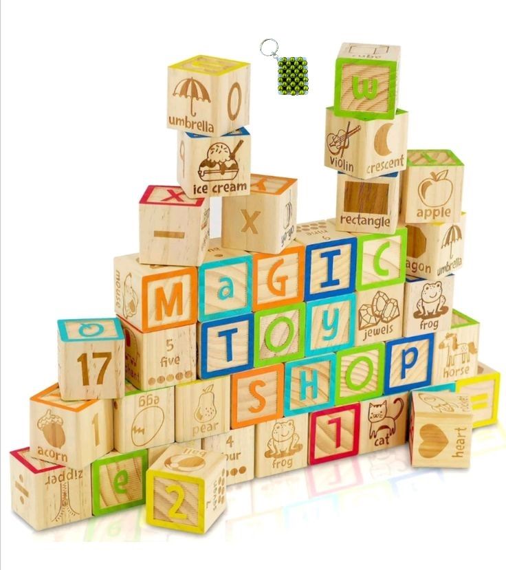 48-Piece Education Wooden ABC Blocks