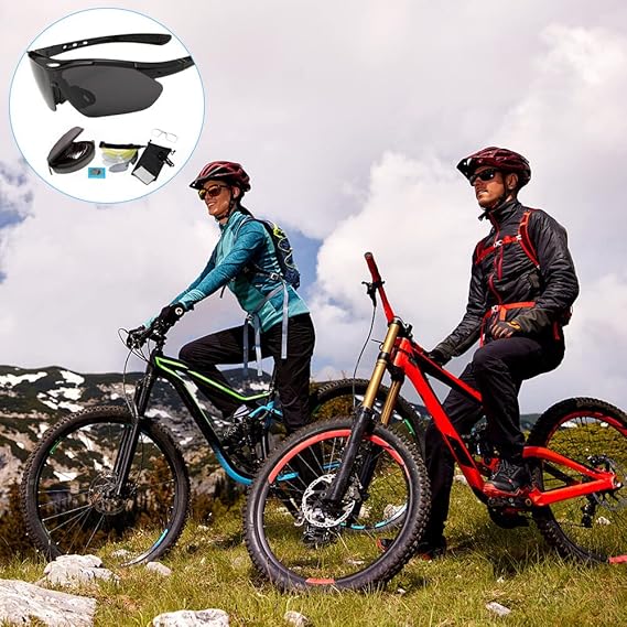 Polarize Sports Cycling Sunglasses with 5 Interchangeable Lenses
