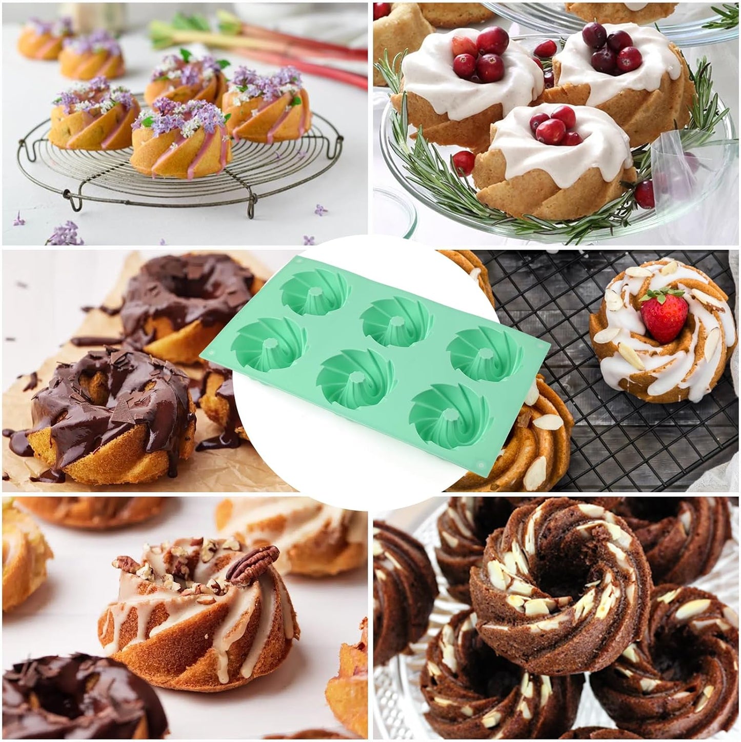 Swirl Shaped Silicone Baking Mold
