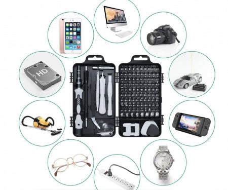 115-in-1 Ultimate Magnetic Precision Screwdriver Bits & Mini Tool Kit Set