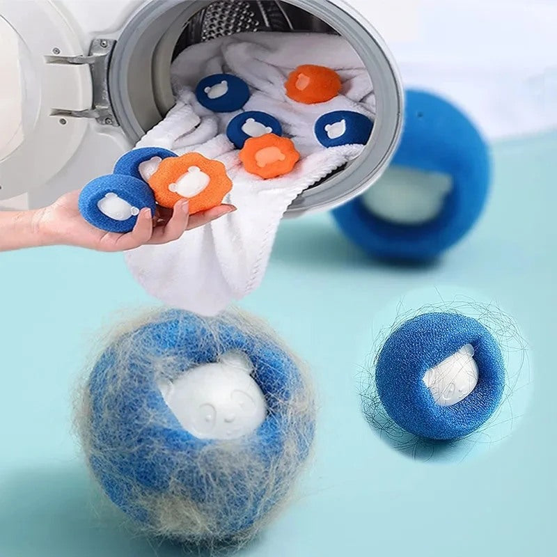 2 Piece Washing Machine Reusable Hair Catcher / Cleaning Balls
