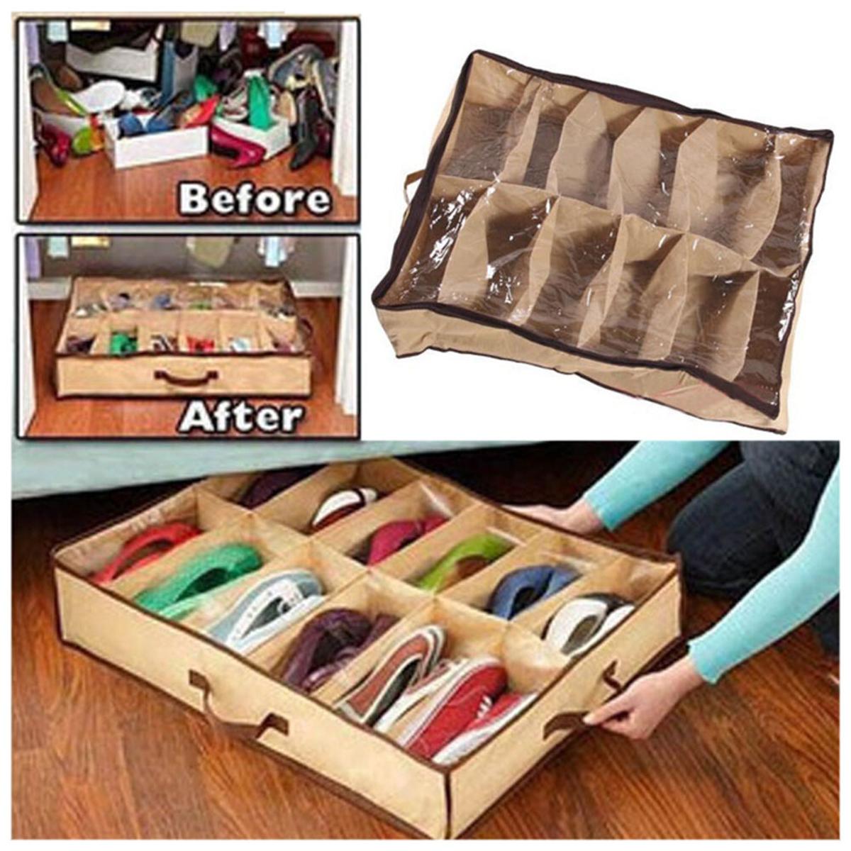 Shoes Under – Space Saving Shoe Organizer & Protector