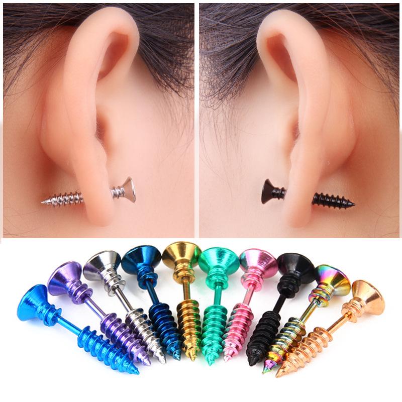 Punk Alloy Screw Earring