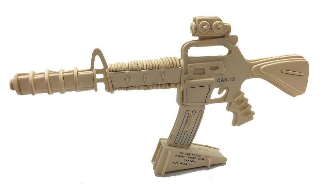 3D Wooden Simulation Model Kit (CARBINE-15 Style)
