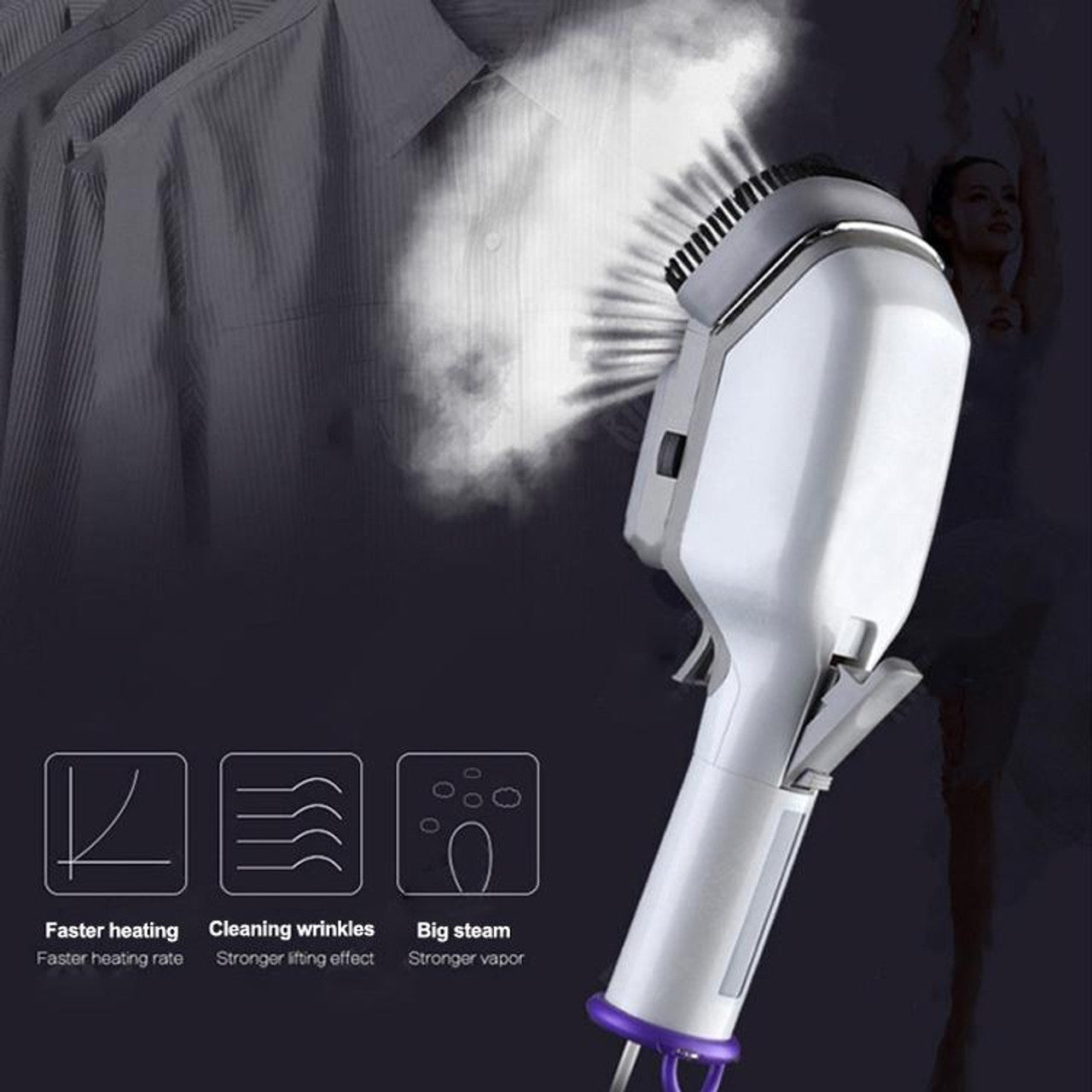 Handheld Iron Steam Brush / Portable Travel Garment Steamer
