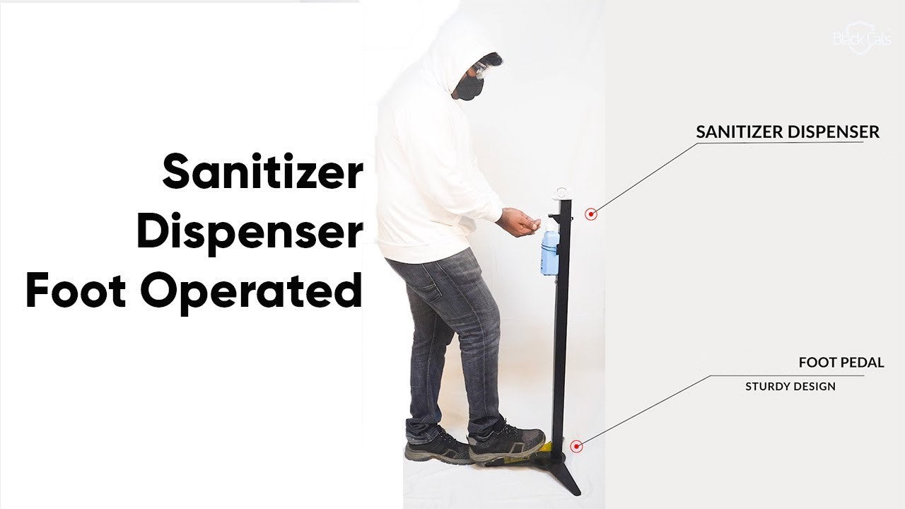 Custom Made Heavy Duty Foot Operated Self Standing Sanitizer Stand