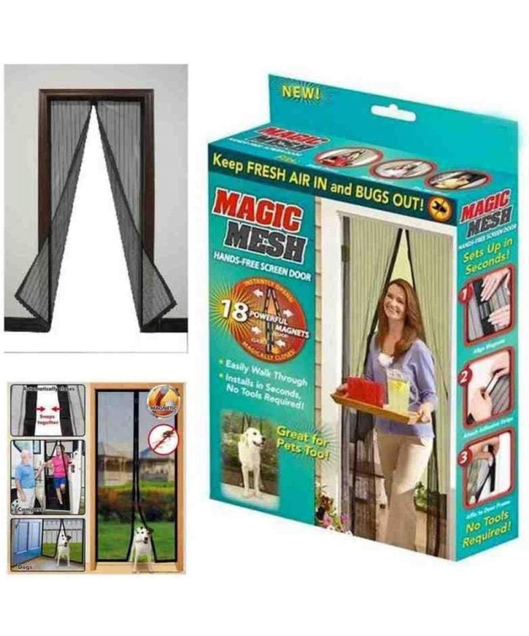 Hands-Free Magnetic Screen Door Mesh