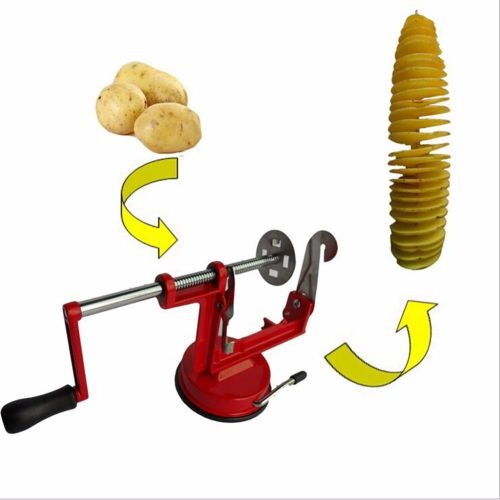 Potato Machine Slicer Cutter Spiral Tornado Twister Chips Manual Stainless Steel freeshipping - Dealz4all Store