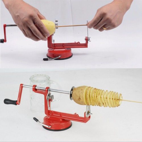 Potato Machine Slicer Cutter Spiral Tornado Twister Chips Manual Stainless Steel freeshipping - Dealz4all Store