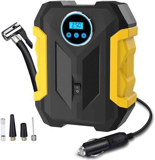 Digital Air Compressor for Car Auto Pump with LED Light DC 12V