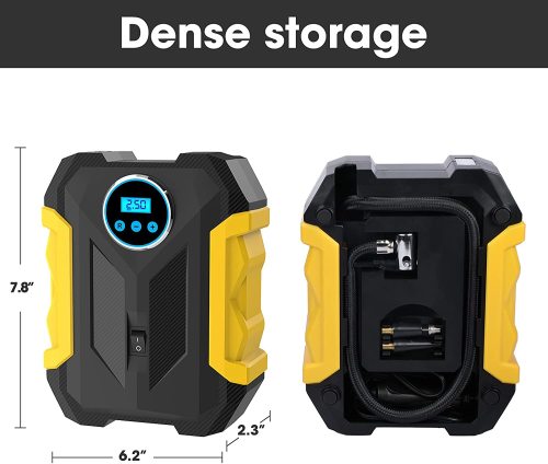 Digital Air Compressor for Car Auto Pump with LED Light DC 12V