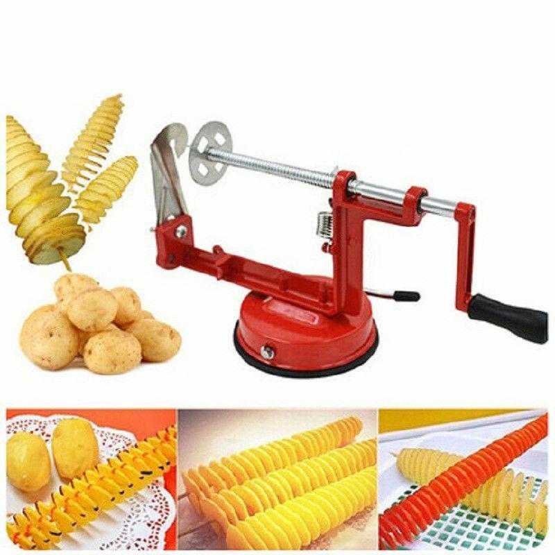 Potato Machine Slicer Cutter Spiral Tornado Twister Chips Manual Stainless Steel freeshipping - Dealz4all Store