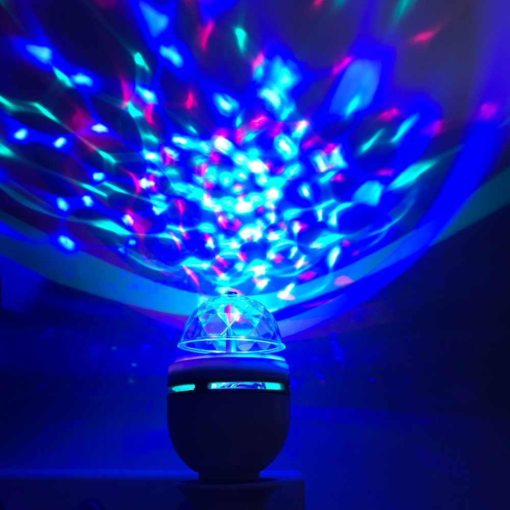 Full Colors Rotating Disco Party Light with Plug Adapter freeshipping - Dealz4all Store