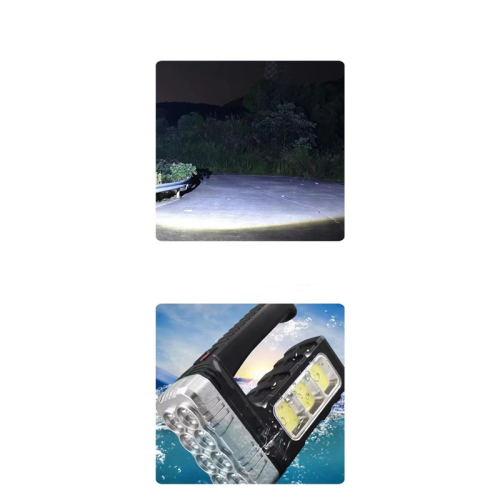 Ultra Bright 8 LED Waterproof Flashlight with USB/Solar Charging