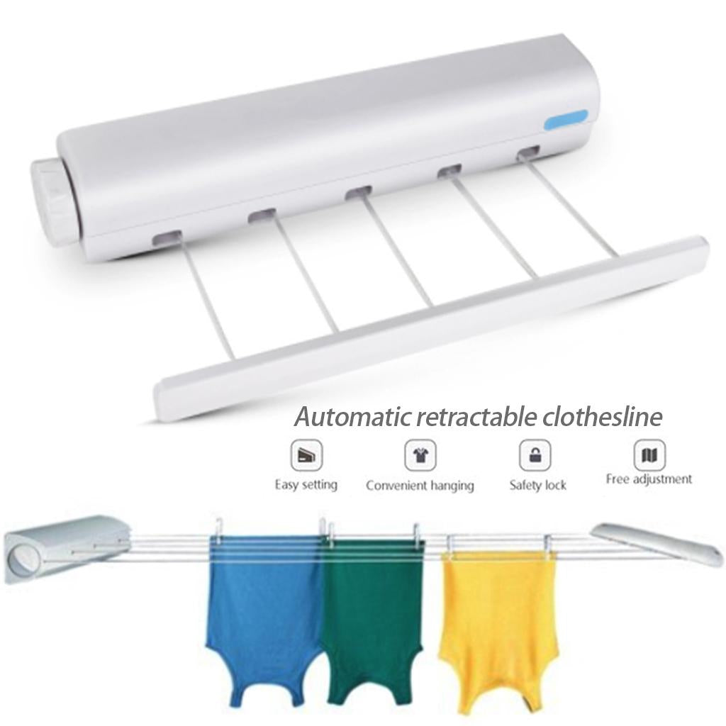 Wall-Mounted Retractable Laundry Clothesline