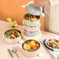 Thermal Insulated Stainless Steel Triple Layer Lunch Box