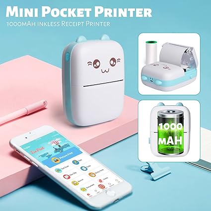 Mini Pocket Wireless Bluetooth Thermal Printer