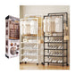 4-Layer Double Pole Clothing Rail and Shoes Rack