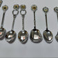 Souvenir Teaspoon & Butter Knife Collection - 9 Crested Spoons Plus 1 Butter Knife