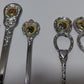 Souvenir Teaspoon & Butter Knife Collection - 9 Crested Spoons Plus 1 Butter Knife