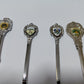 Souvenir Teaspoon & Butter Knife Collection - 9 Crested Spoons Plus 1 Butter Knife