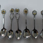Souvenir Teaspoon & Butter Knife Collection - 9 Crested Spoons Plus 1 Butter Knife