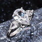 Elegant Waterdrop Shape Rhinestone Ring - Size 8