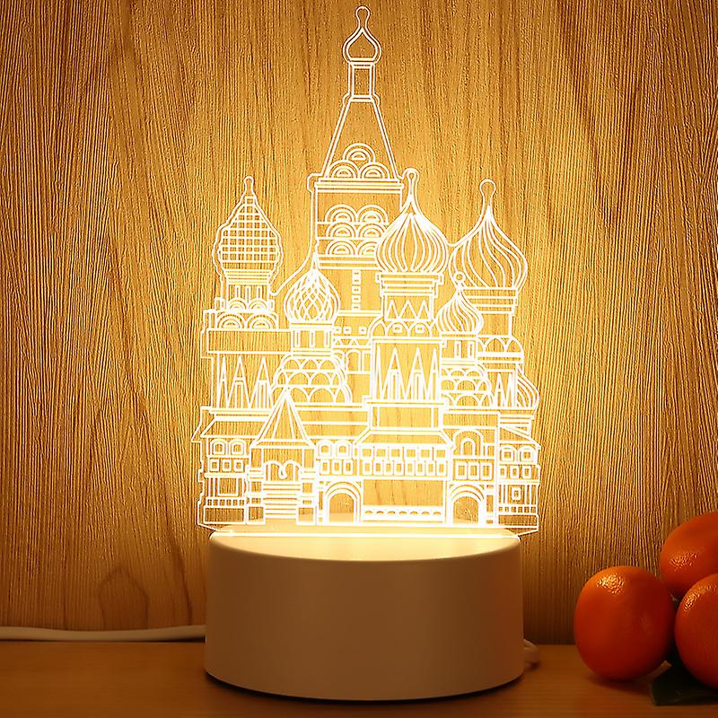 Creative 3D Castle Night Light