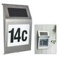 Stainless Steel Solar Powered House Number Sign