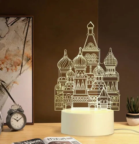 Creative 3D Castle Night Light