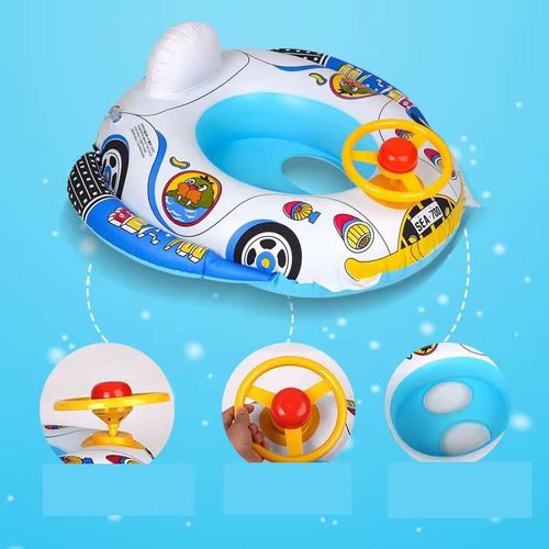 Inflatable Swim Float Seat with Steering Wheel for Baby/Toddler