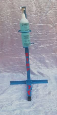 Custom Made Heavy Duty Foot Operated Self Standing Sanitizer Stand