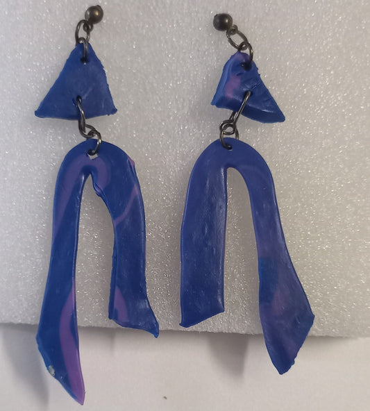 Ladies Blue Hanging Earrings