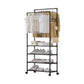 4-Layer Double Pole Clothing Rail and Shoes Rack
