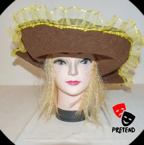 Pirate Costume Hat with Wig