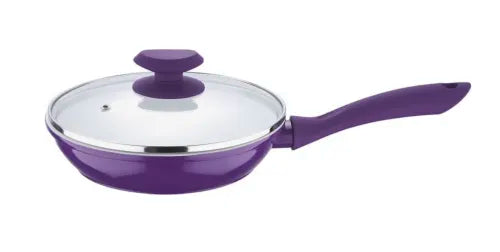 Wellberg 24 cm Pan With Lid - Purple