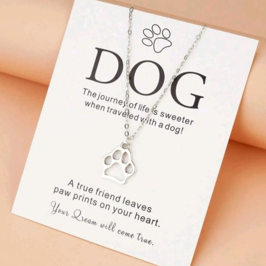 Stainless Steel Pet Paw Necklace