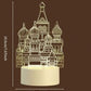 Creative 3D Castle Night Light