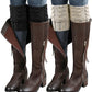 Boot Cuffs with Button Detail