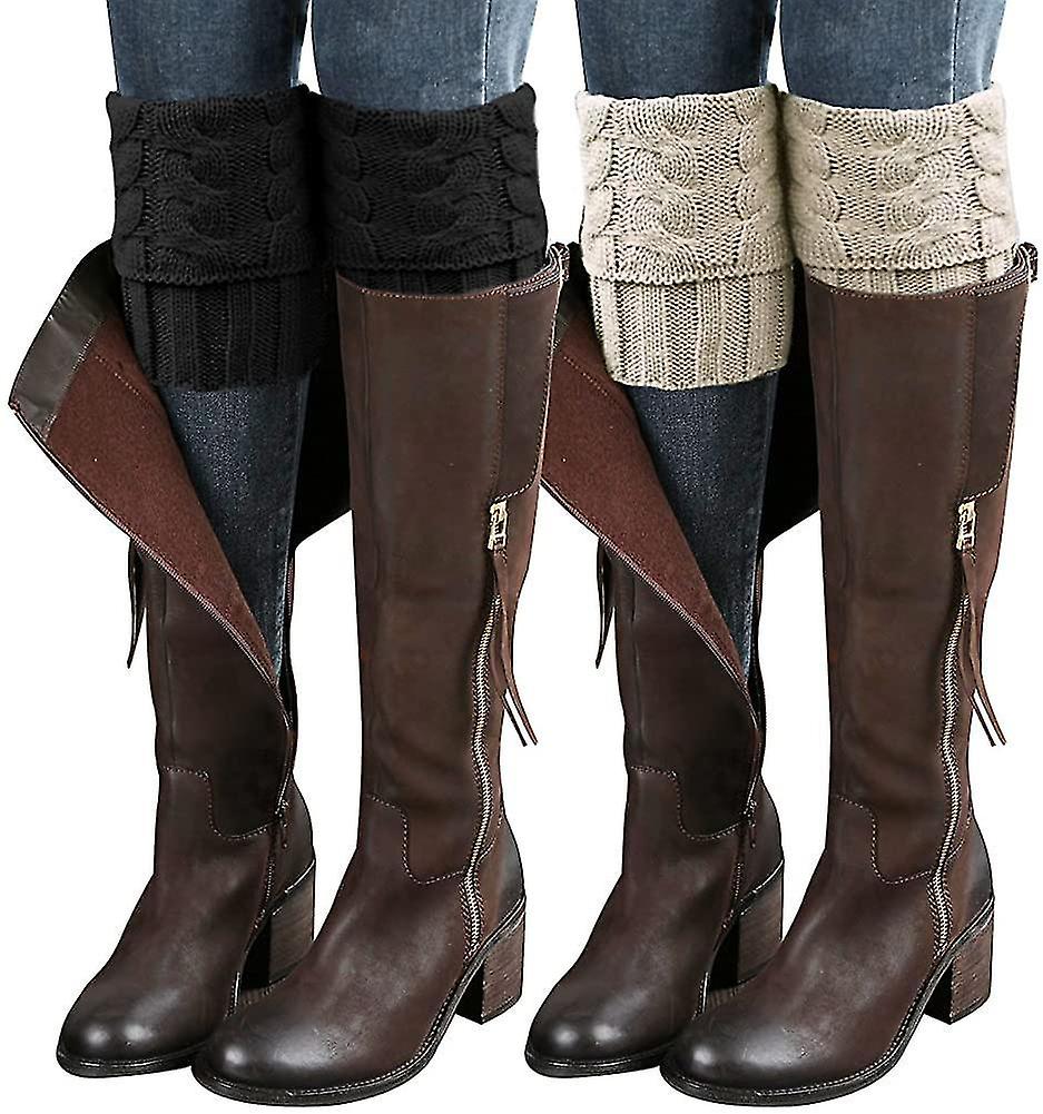 Boot Cuffs with Button Detail